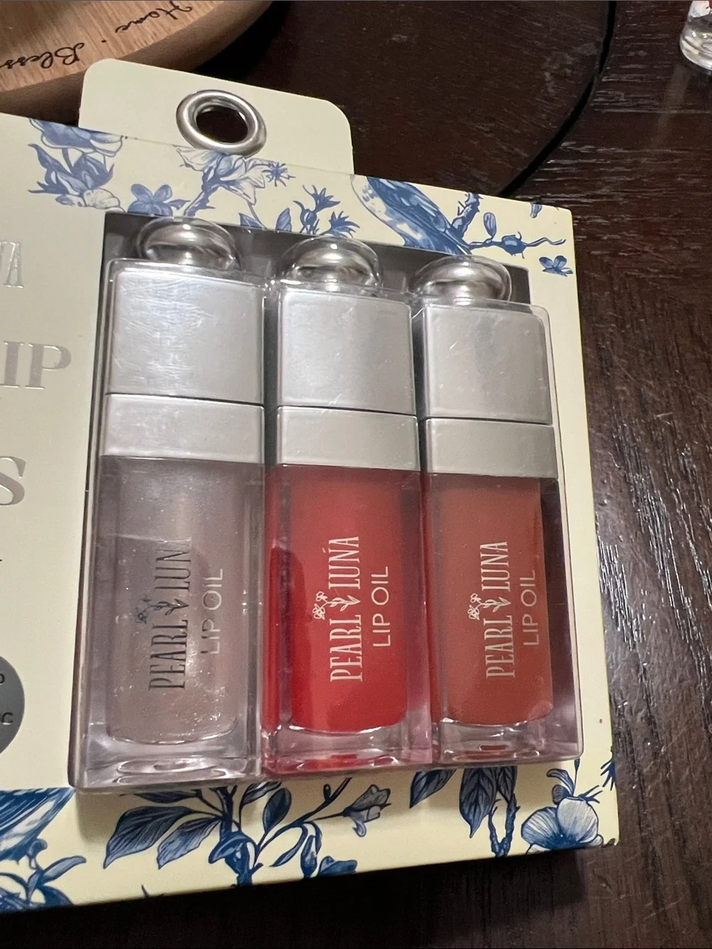 New The Lip Glow Series — 3-Pack Glossy Lip Oil Set (White, Pink, Coral